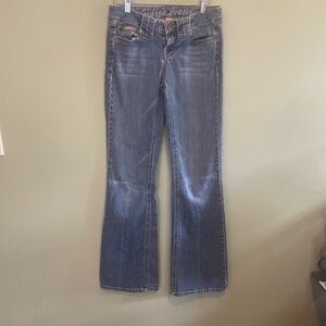 Candies Jeans‎ Junior Youth Denim Y2K Flared Boot Cut Low Rise Jean Blue Size 3